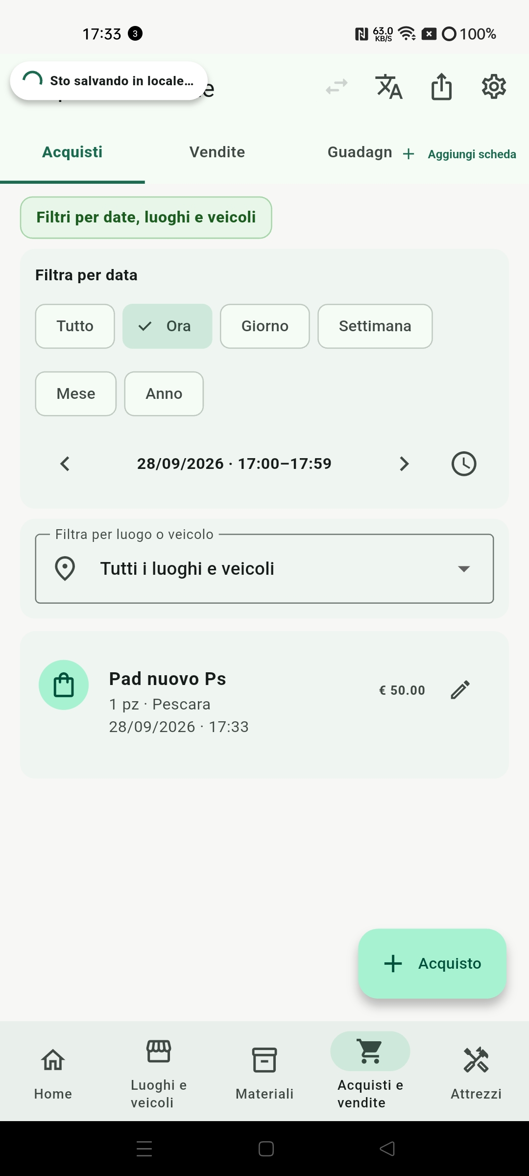 Acquisti e vendite in Megestio